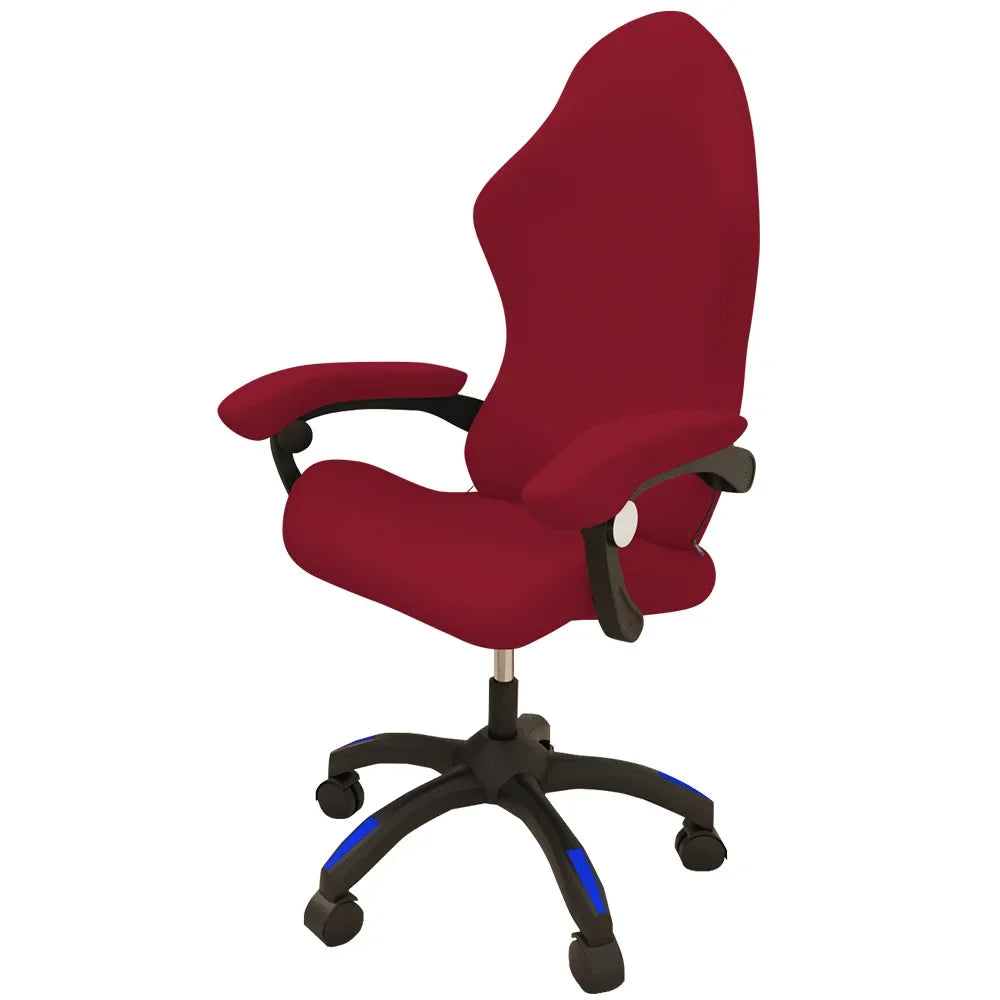 Gaming Chair Cover Stretch Milk Silk Solid Color Swivel Chair Dust Protection Cover Office Computer Athletic Use Seat Cover
