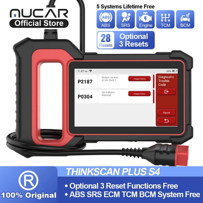 THINKSCAN PLUS S7 S6 S4 OBD2 Scanner ABS/SRS/TRANMISSION/ENGINE Code Scanner Live Data Diagnostic Tool Multi Services Scan Tool