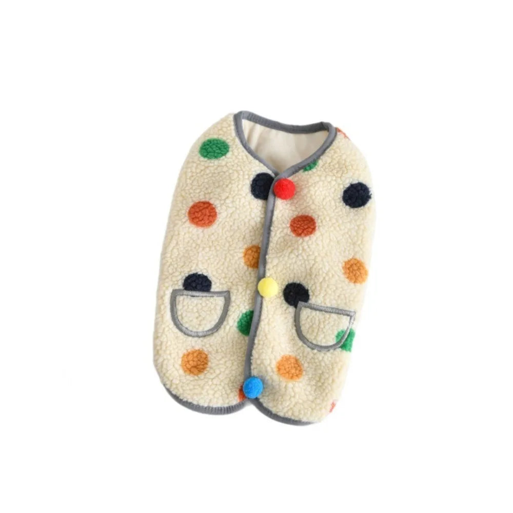 Pet Clothing Warm Dog Hoodie Fleece Sleeveless Pet Vest Pocket Design Soft Dog Coats Autumn Winter