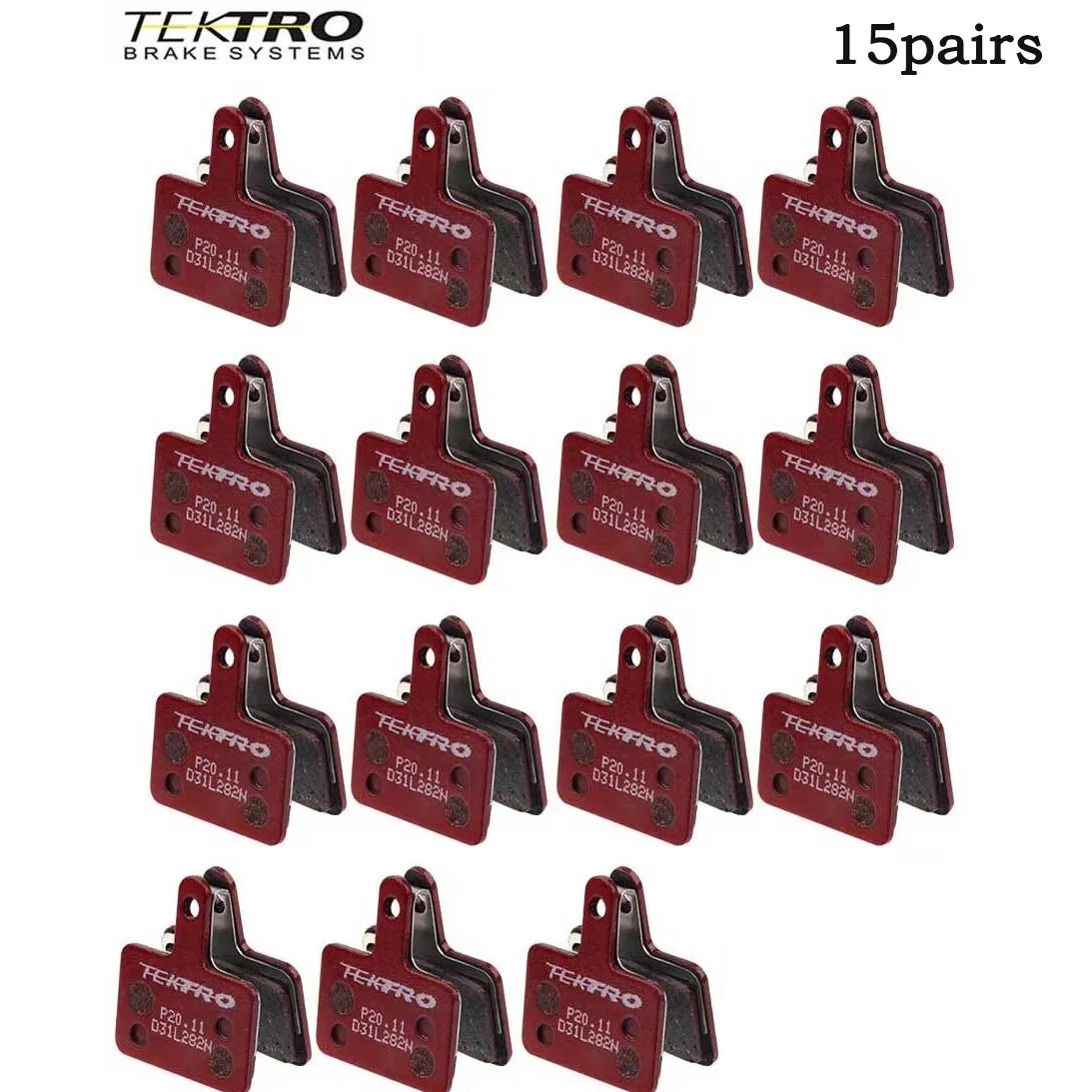 TEKTRO P20.11 Semi-Metallic Brake Pads for Mountain Bike Disc Brake Systems - High Friction, Durable & Quiet Performance