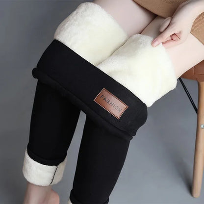 2022 Winter Thicken Lambwool Leggings Women Warm Fleece Lined Thermal Ankle-Length Pants Sexy Hight Waist Skinny Fitness Leggins