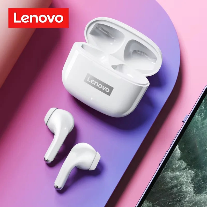 New Lenovo LP40 Pro Bluetooth V5.3 Earphones Punchy Bass Sound Headset Full Compatible Low Latency Game Sports Music Headphones