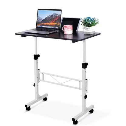 Mobile Stand Up Desk with Wheels Oversized Table Adjustable Height Large Laptop Desk Portable Study Desk for Dormitory Student