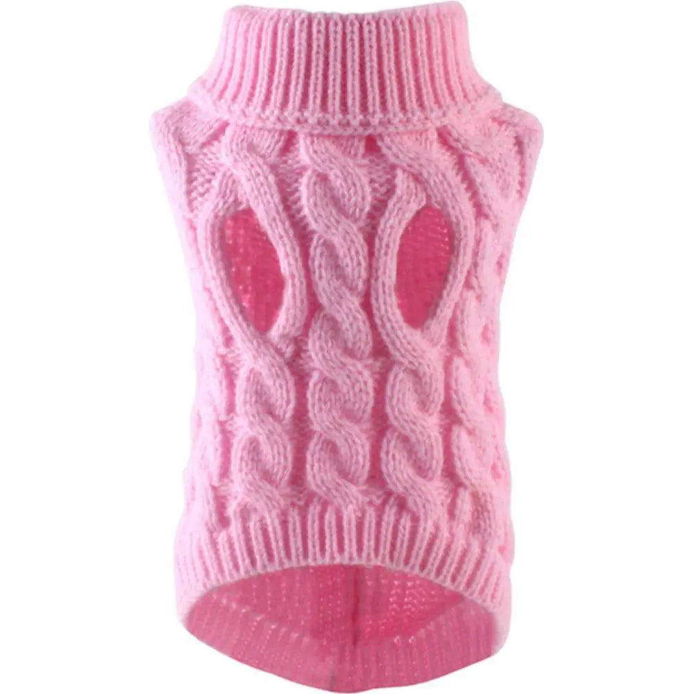 Pet Dog Sweater Small Dog Clothes Fashion Autumn Winter Solid Knitting Warm Comfort Clothing Cat Puppy Clothes Costume