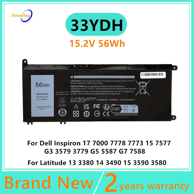 33YDH Laptop Battery For Dell Inspiron 15 7577 7588 17 7000 7773 7778 7779 7786 G3 15 3579 (G3579) G7 15 7588(G7588)
