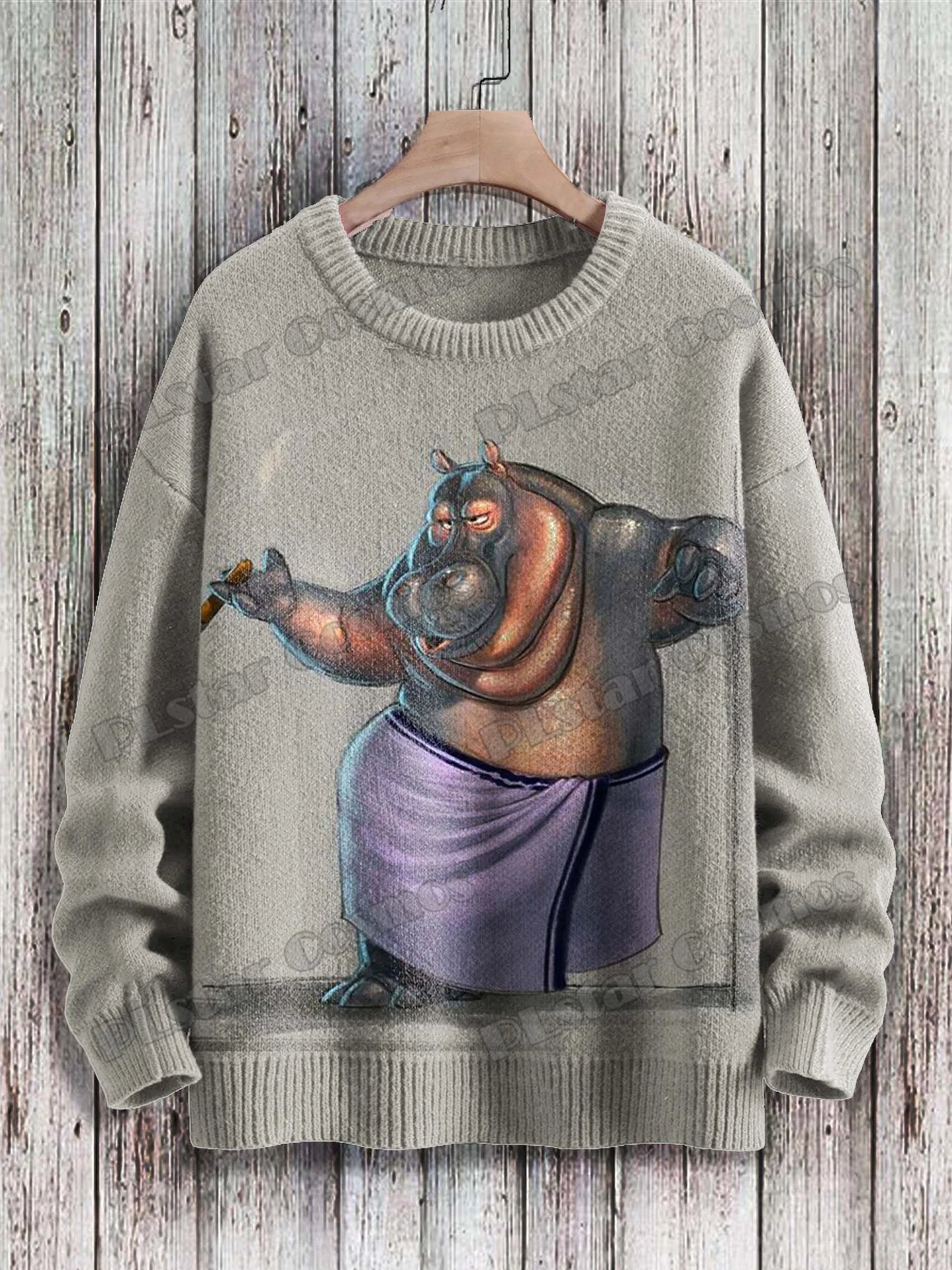 Vintage Frog Fun Art Pattern & Retro Owl Art 3D Printed Men's Knitted Pullover Winter Unisex Casual Knit Pullover Sweater ZZM98