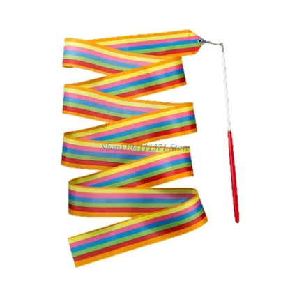 P9FC Rhythmic Gymnastics Ribbons Artistic Dancing Ribbon Dance Ribbon Twirling Batons