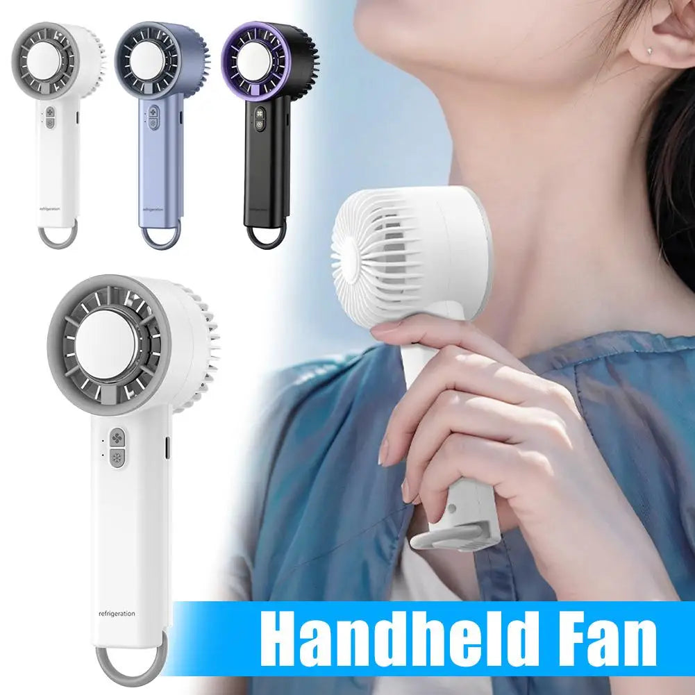 Portable High Speed Cooling Handheld Fan 18650 high-performance battery High Airflow with Outdoor Portable Fan