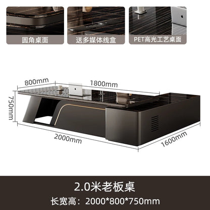 Space Saving Modern Office Desk Storage Executive Computer Office Desk Minimalist Lshaped Escritorio Oficina Office Furniture