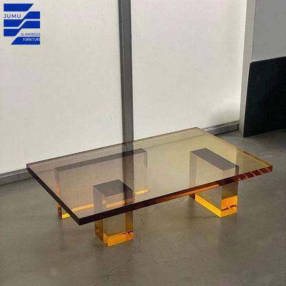 Glamourous Furniture Modern Minimalist Designer Acrylic Gradient Coffee Tables for Home or Dining Side Sofa Table