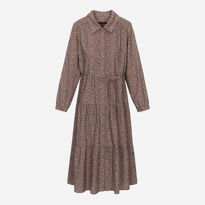 Nok Xiaola Authentic Winter 2025 Floral Print Velvet Dr Island Home Poster Sle A-Line Skirt Korean Sle Commute Dr