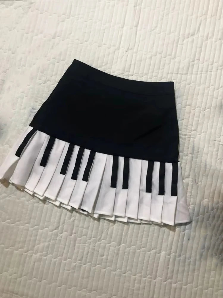 Japanese Y2k Cute Ruffled Plaid Skirt Punk Rock Subculture Cake Skirts Japanese Preppy Style Casual New 2025 Women Skirts
