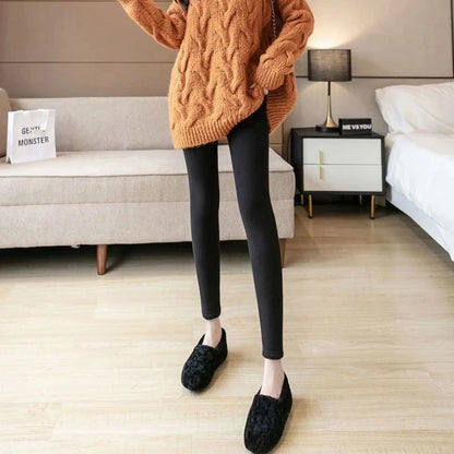 2022 Winter Thicken Lambwool Leggings Women Warm Fleece Lined Thermal Ankle-Length Pants Sexy Hight Waist Skinny Fitness Leggins