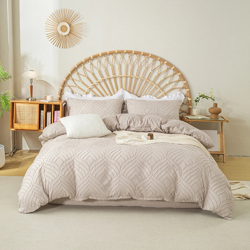 3pcs Cutting Flower Bedding Set with Zip Closure - Polyester, All-Season Comforter Set (Comforter & Pillow Shams Not Included)
