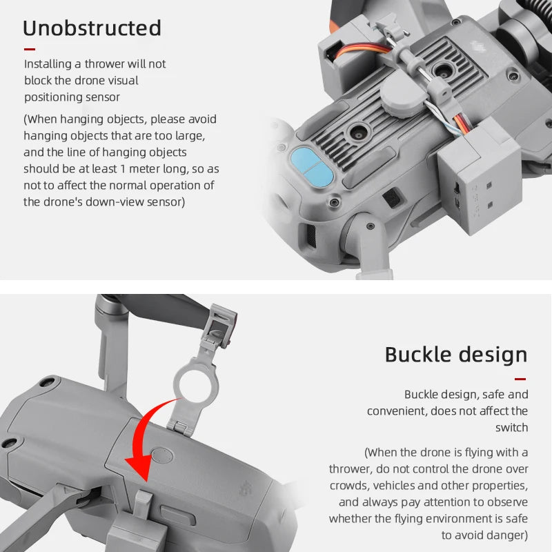 Airdrop System for DJI Mavic AIR 2/2S Drone Fishing Bait Wedding Ring Gift Deliver Life Rescue Thrower Drone Accessories