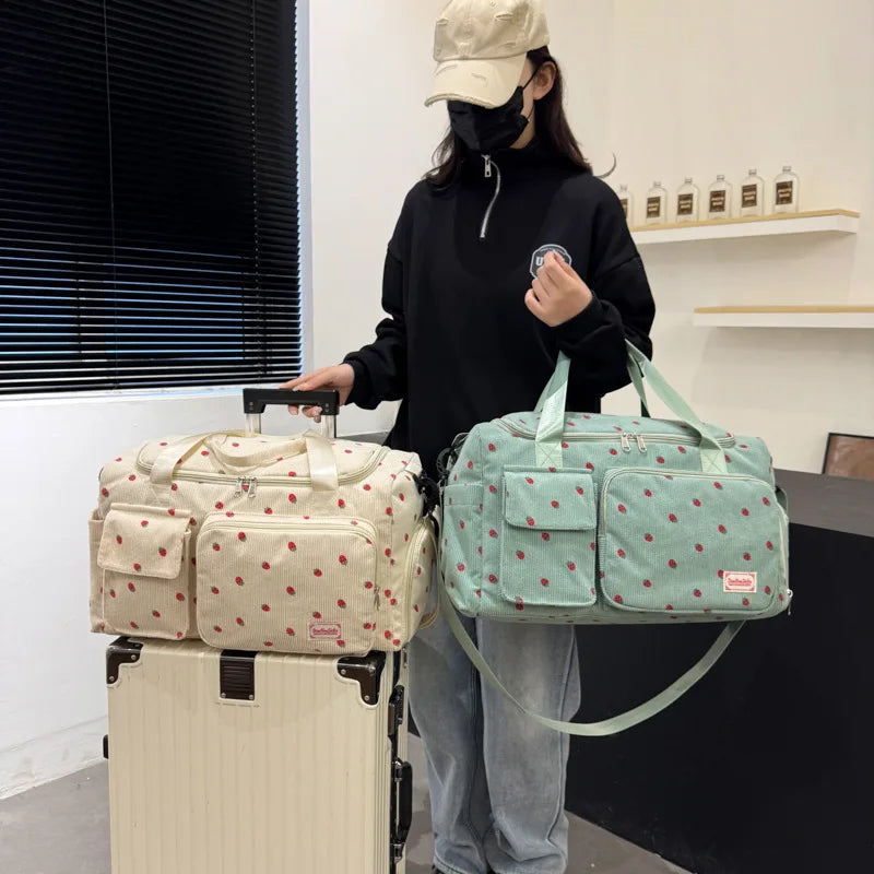 Travel Tote Bag Large Capacity Carry on Travel Bag with Shoe Compartment Sports Fitness Bags for Women Duffle Bags