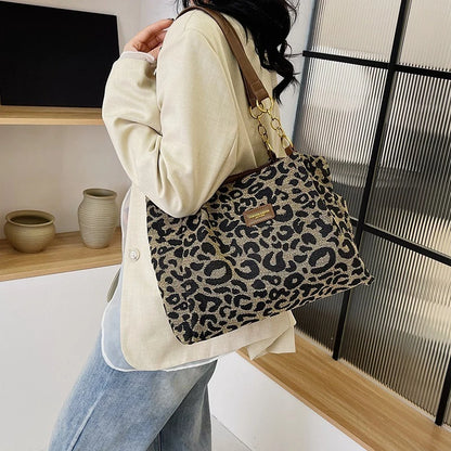 Best Selling Women's Bag, Retro Leopard Print Single Armpit Shoulder Bag, Large Capacity Tote Bag, Daily Handbag Women Shopping