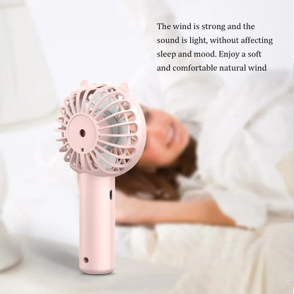 Portable Mini Fan USB Rechargeable Fans Handheld Fans Desk Table Fan Air Conditioner Mute Cooler for Outdoor Home Office School