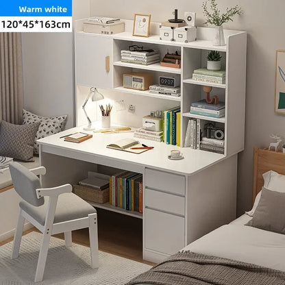 Desk Home Modern Simple Bookshelf Integrated Student Bedroom Learning To Write With Drawing Desk Office Computer Desk
