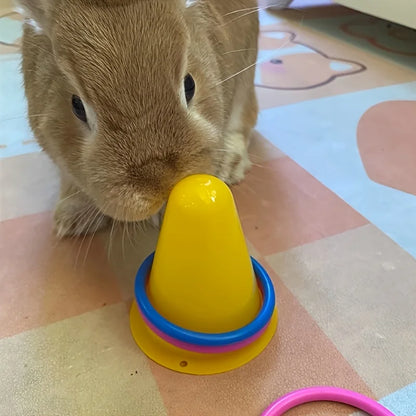 Rabbits Have Toys Ice Cream Cone Shaped Pet Rabbit Ferrule Toy To Relieve Boredom Chew Toys Toss Games Interactive Training Toy