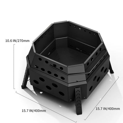 Portable Folding Campfire Grill Outdoor Wood Burning Stove for Camping And Hiking Lightweight Charcoal Fire Pit