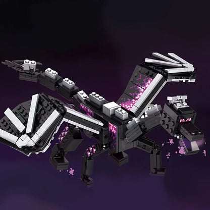 246pcs black pixel dragon movie model, assembled educational building blocks, Halloween gift, Christmas gift, birthday gift