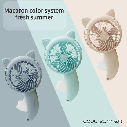 Portable Handheld Fan Handheld Pressure Fan Mini Portable Fan No Battery Household Cute Fan Cooling Cartoon Handheld Fan