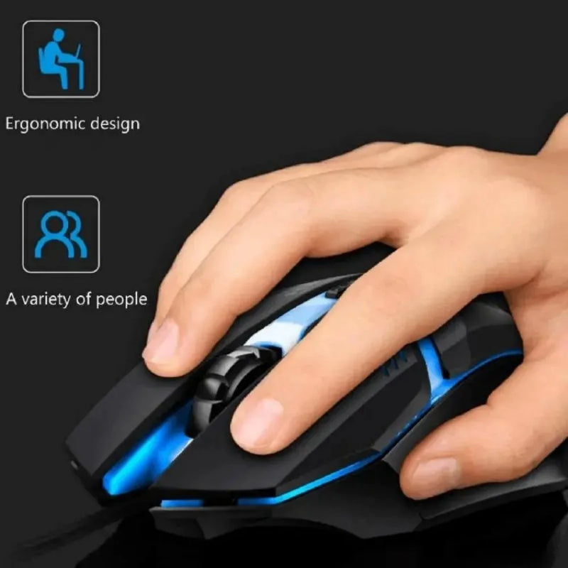 Gaming Mouse LED Ergonomic Design Gaming Mouse Luminous USB Wired 4-button USB Backlit Mouse For PC Desktop and Laptop Computers