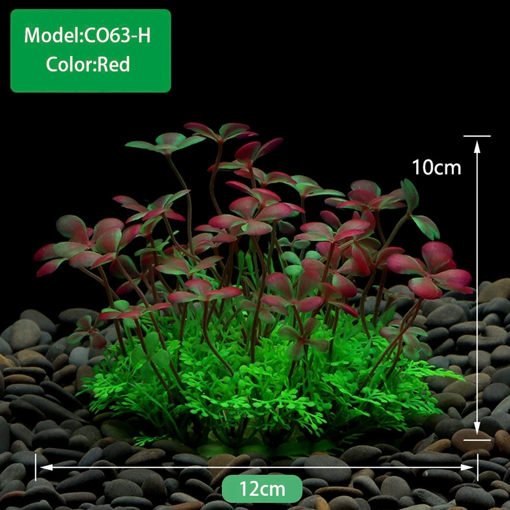 Artificial Underwater Plastic Plants Aquarium Fish Tank Aquatic Fake Shrub Green Weeds Water Grass Viewing Simulation Decoration