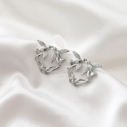 1Pair Fashion Trend Charm Creative Lovebirds Earrings Cute Simple Handmade Earrings For Women Girls Jewelry Accessories Gifts