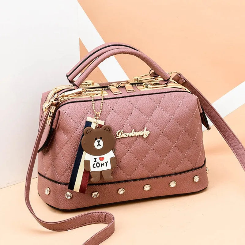 New Woman shoulder bag Large capacity Handbag for Women Crossbody bag Lychee pattern Portable bucket bag ladies messenger bags