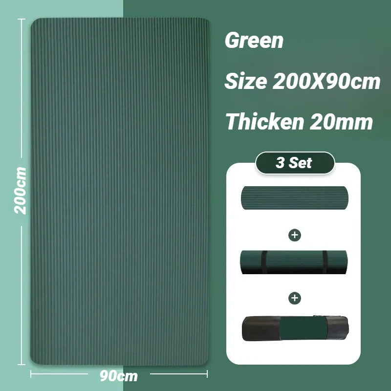 Men'S 3-Piece Set High Quality Thickened Sports Non-Slip Yoga Mat Is Suitable For Fitness Pilates Gym Home Exercise