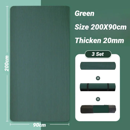 Men'S 3-Piece Set High Quality Thickened Sports Non-Slip Yoga Mat Is Suitable For Fitness Pilates Gym Home Exercise