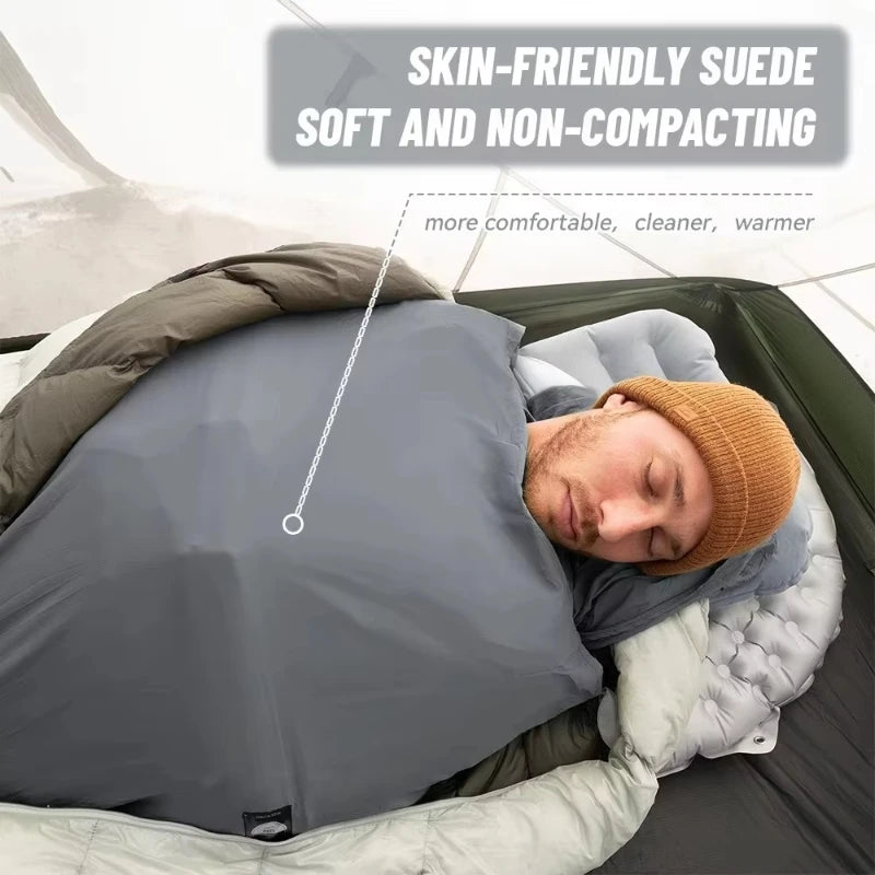 Summer Sleeping Bag Liner Antibacterial Thin Lightweight Travel Sleep Sack Dirt Proof Portable Compact Camping Hiking Outdoor
