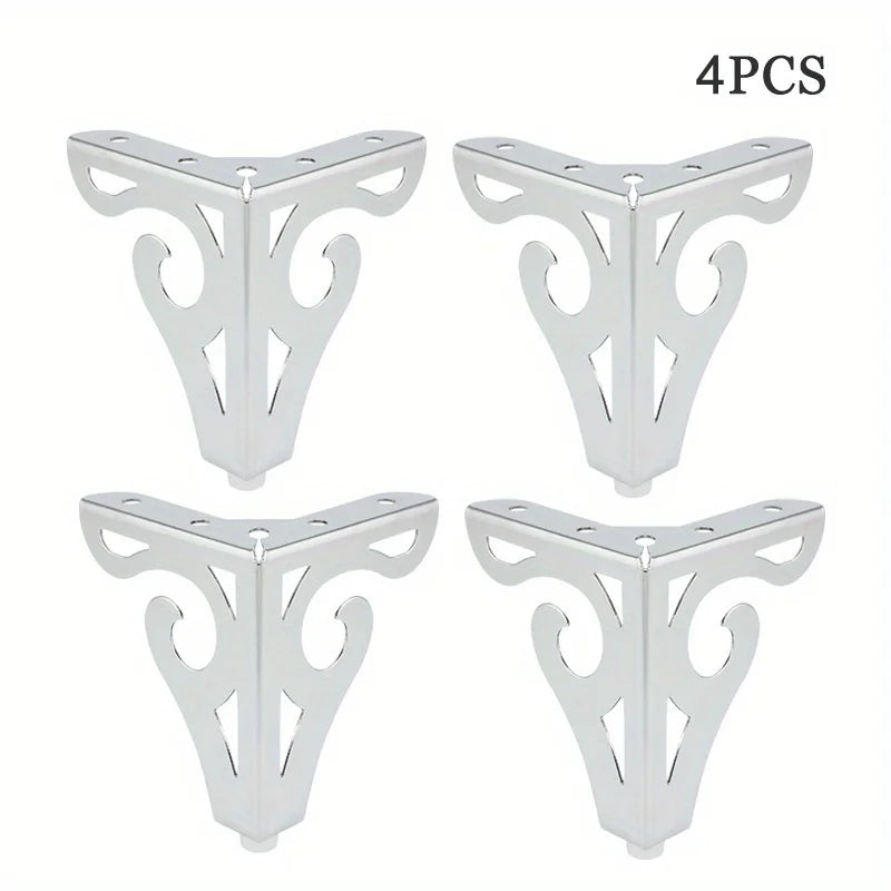 12cm modern design hollowed out furniture sofa legs chrome metal furniture style table coffee table cabinet TV stool sofa legs