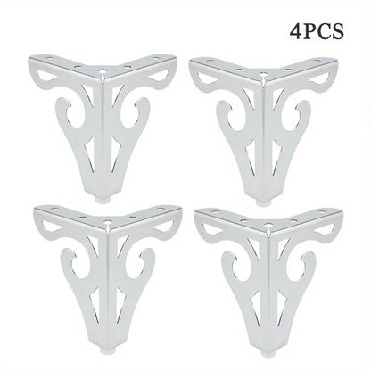 12cm modern design hollowed out furniture sofa legs chrome metal furniture style table coffee table cabinet TV stool sofa legs