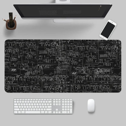 Mouse Pad Gaming Accessory Mechanical Drawings Home Large HD Mousepad XXL MousePads Natural Rubber Carpet Non-Slip Table Mat