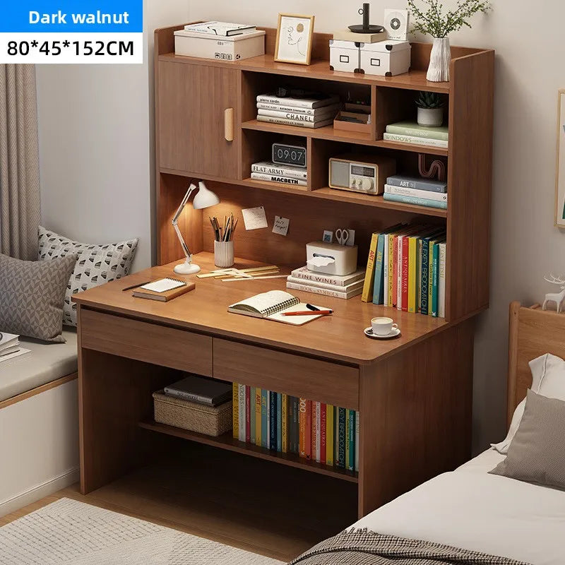 Desk Home Modern Simple Bookshelf Integrated Student Bedroom Learning To Write With Drawing Desk Office Computer Desk