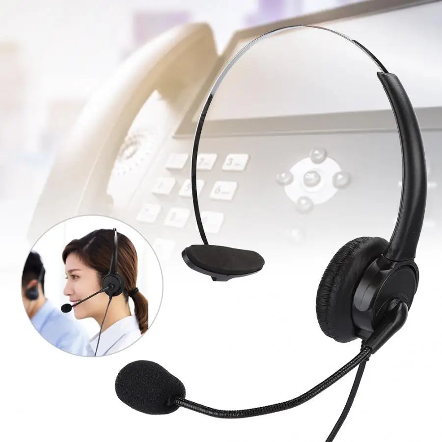 Headset Telephone Monaural Headset Landline Phone Headphone With Microphone For Home Use Auriculares Wired Headset For Handle