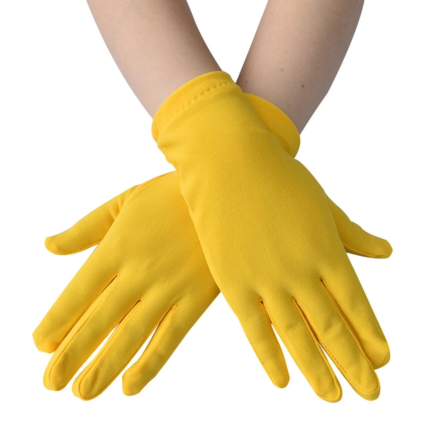 Woman Gloves Work Gloves Milk Silk Gloves Solid Color Non-Slip Household Gloves Breathable Serving Waiters Mittens