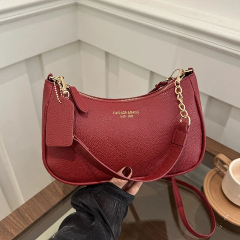Faionable Casual Crossbody Bag Women's Oulder Bag Trendy Design 2026 Spring Underarm Bag Soft PU Leather Color Handbags Purses