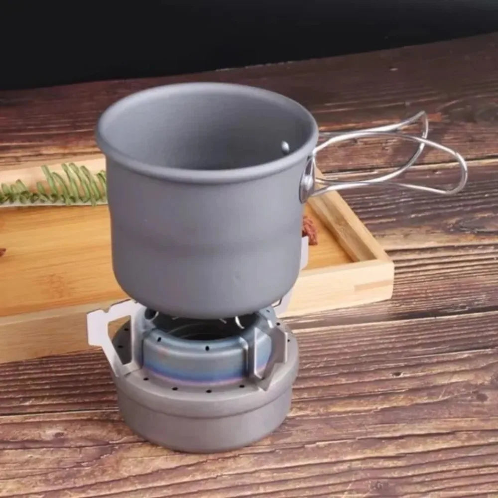 Portable Alcohol Stove Rack Folding Stove Cross Combination Stent Metal Material Pot Bracket Burner Base Outdoor Camping Supply