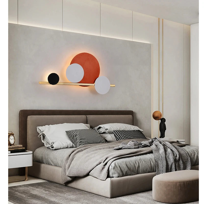 Postmodern Sofa Background Wall Living Room Interior Lamp 220V 110V Decorative Bedroom Porch Creative Wall Lamp