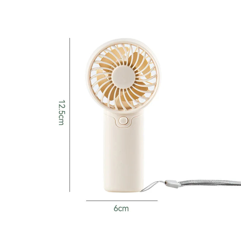 Portable Handheld Mini Fan for Summer Cooling Compact Desk Fan with Strong Airflow Simple Design Ideal for Outdoor travel Use