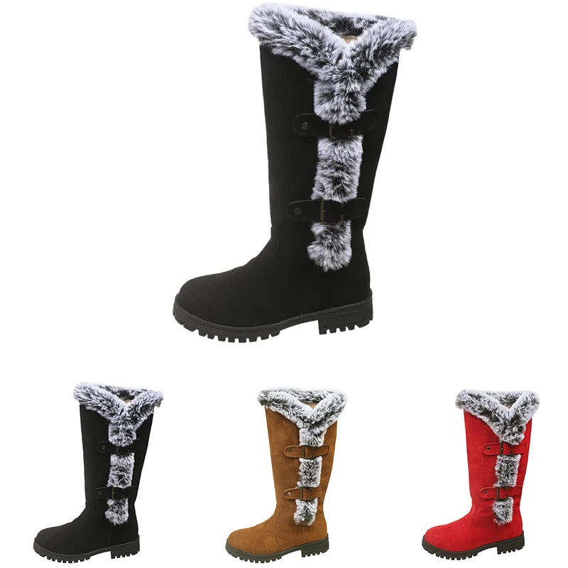 Women'S Boots Autumn Winter Solid Color Fashion High Quality Boots Round Toe Thick Bottom Boots Comfortable Outdoor Casual Boots