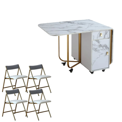 Movable Multifunctional Folding Dining Table Household Small Household Table Suitable For Dining, Studying, Office, Etc.