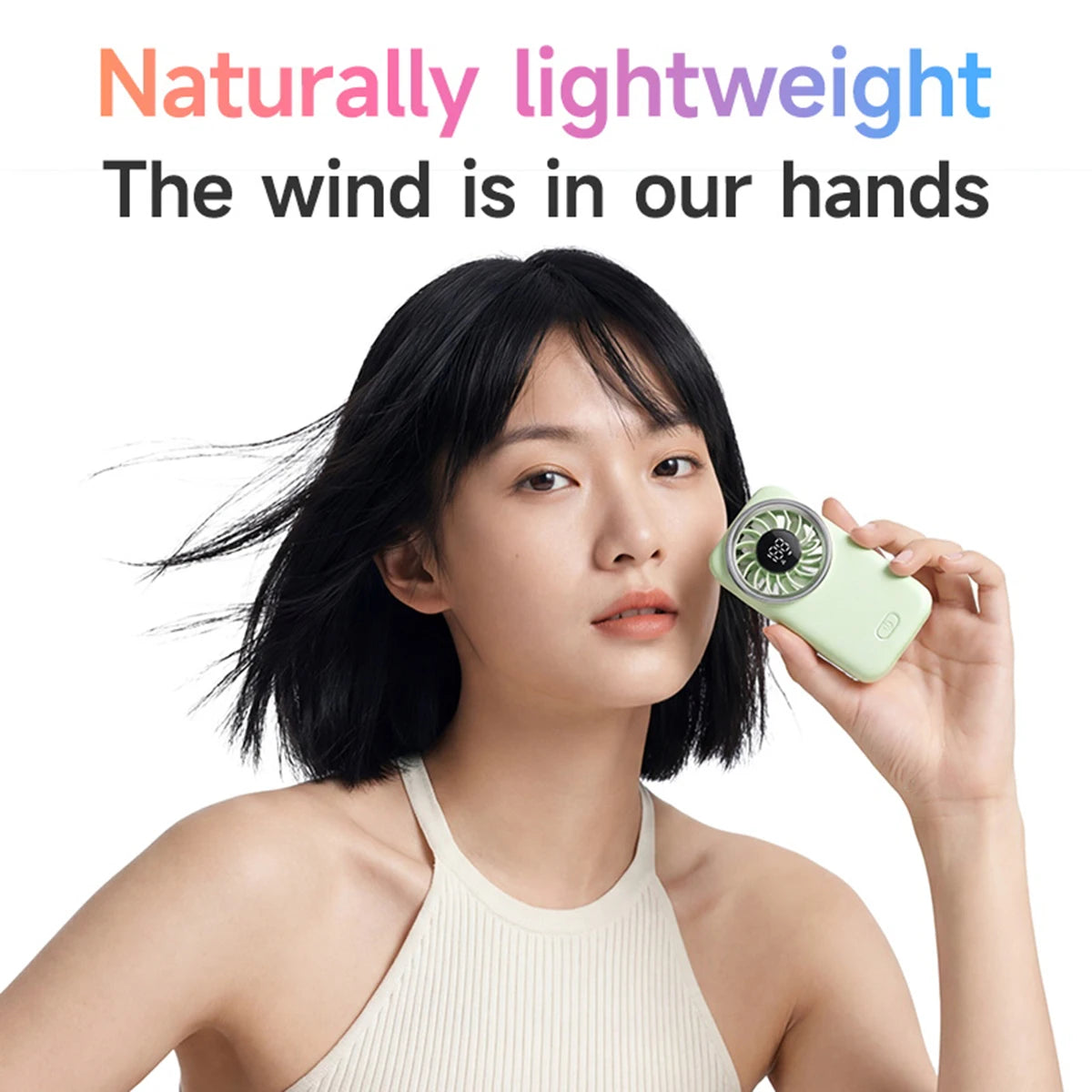 Portable Fan Mini Quiet Handheld Personal USB Rechargeable Fan Operated for Home Office Outdoor Travel, 1200mAh Hands Fans