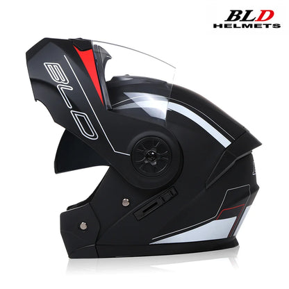 Modular Motorcycle Helmet with Double Lens & Flip Up Face Shield Professional ECE/DOT Certified Casco for All Season Riding