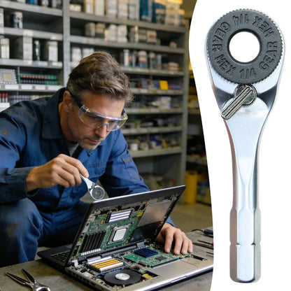 Small Ratchet Portable Ratcheting Wrench Furniture Non-slip Handle Durable Supplies For Bicycle Car Camper Wrench Repair Tool