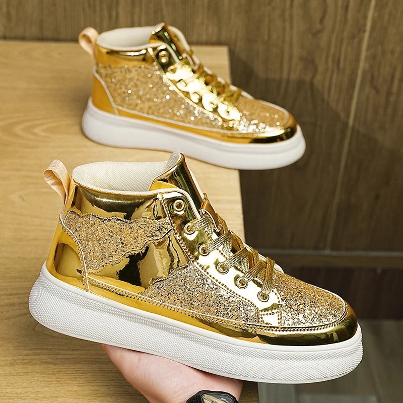 High-Top Shoes for Men, Thick-Soled Men's Shoes, Trendy Casual Shoes, Couple Sneakers